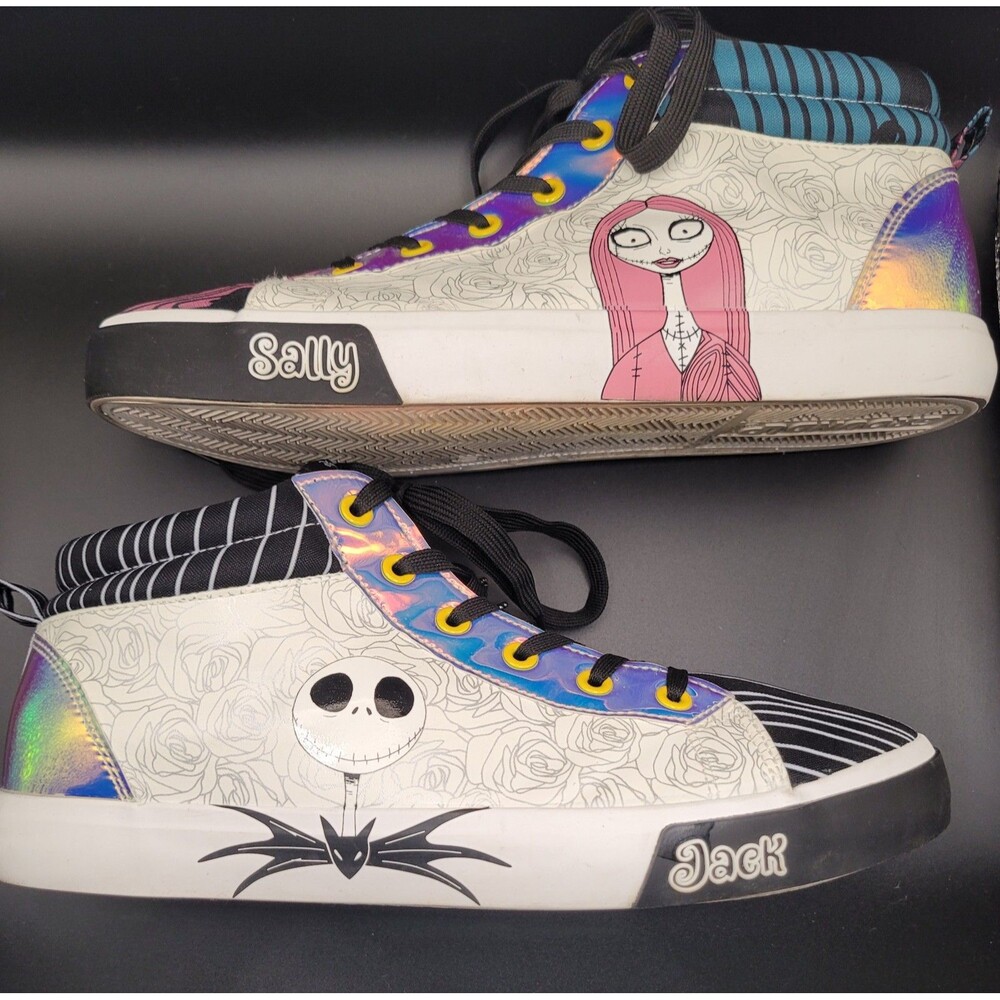 Disney Nightmare Before Christmas Jack & Sally Womens 11 High Top Shoes Sneakers